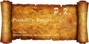 Puskár Kevin névjegykártya